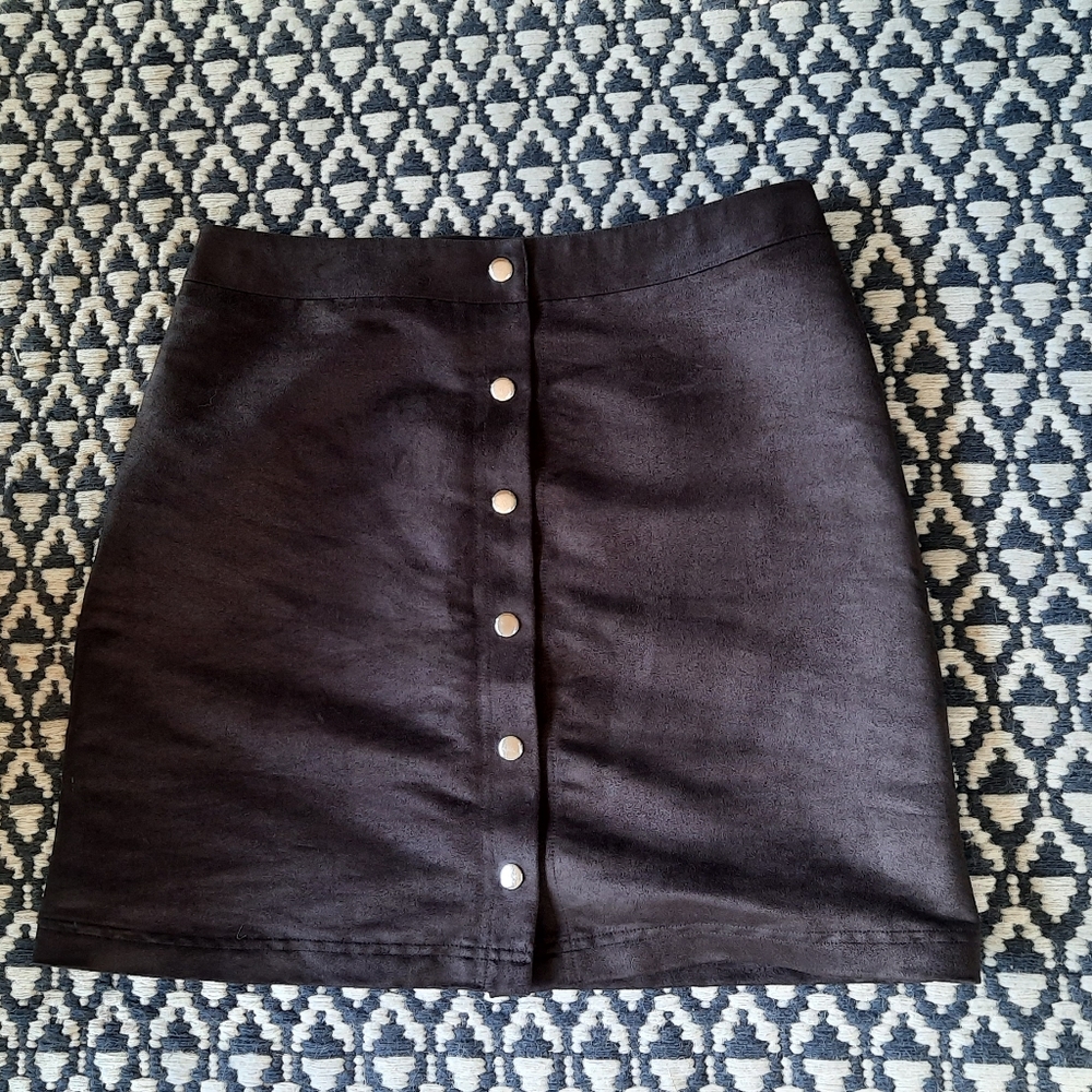 The Limited Chocolate Brown Suede Skirt - Picture 1 of 5